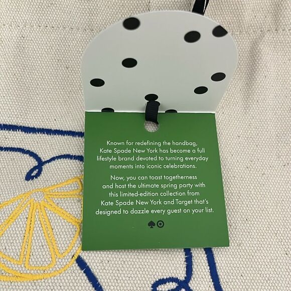 Kate Spade New York xTarget Fish Embroidered Canvas Tote Bag Fun Fashion - Picture 6 of 8